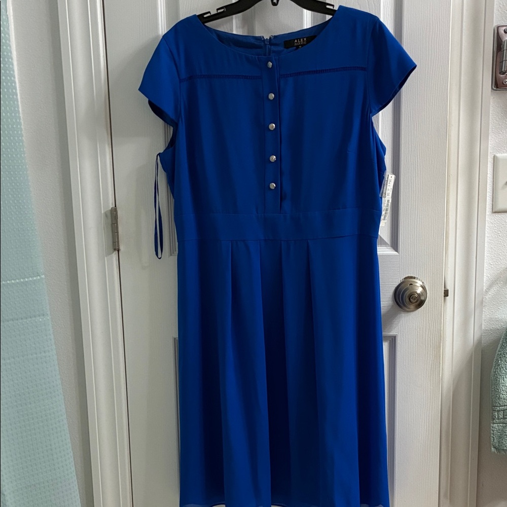 Alex Marie Royal Blue Midi Dress